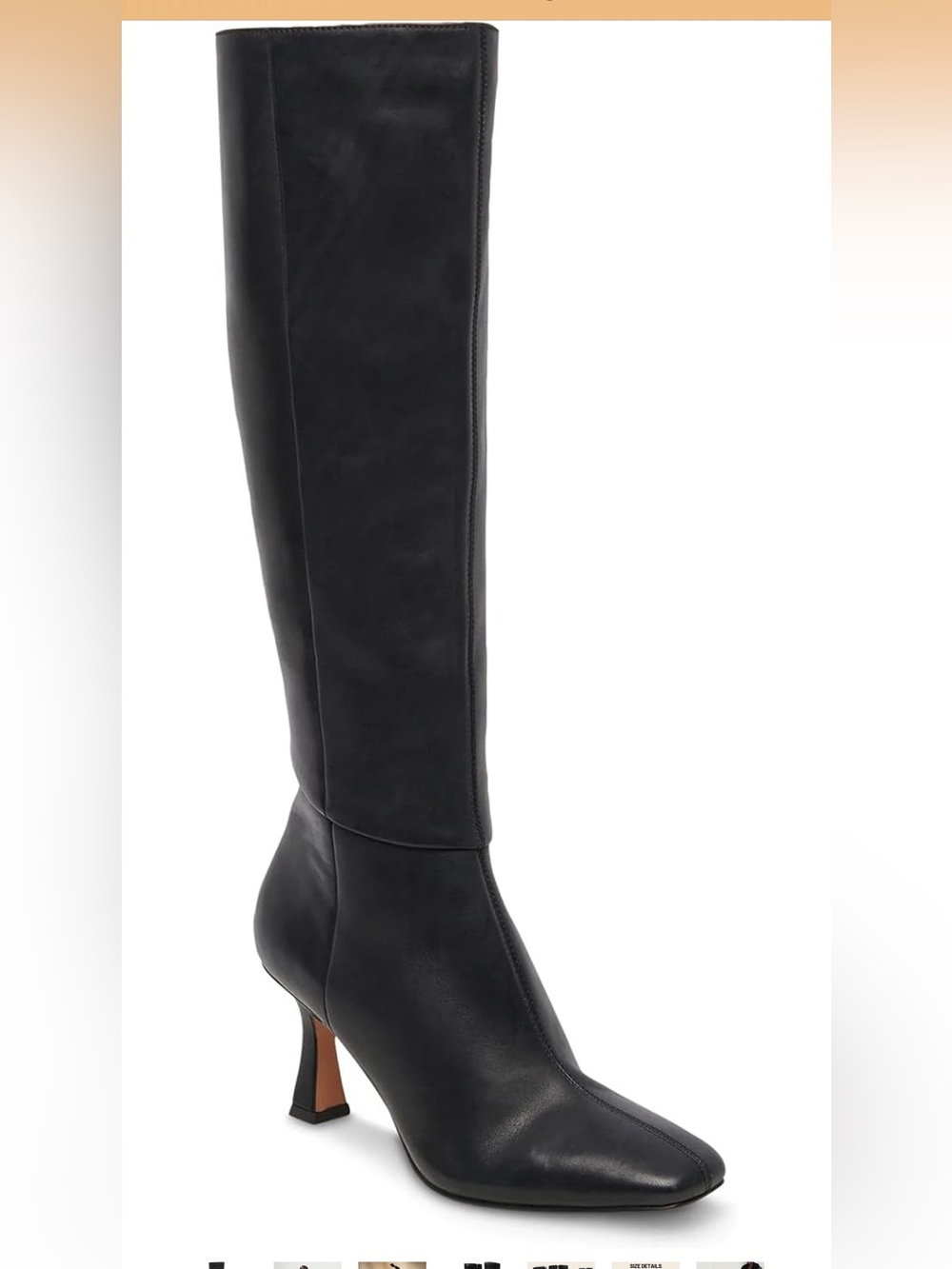 Vomira Women's Black Knee-High Leather Boots